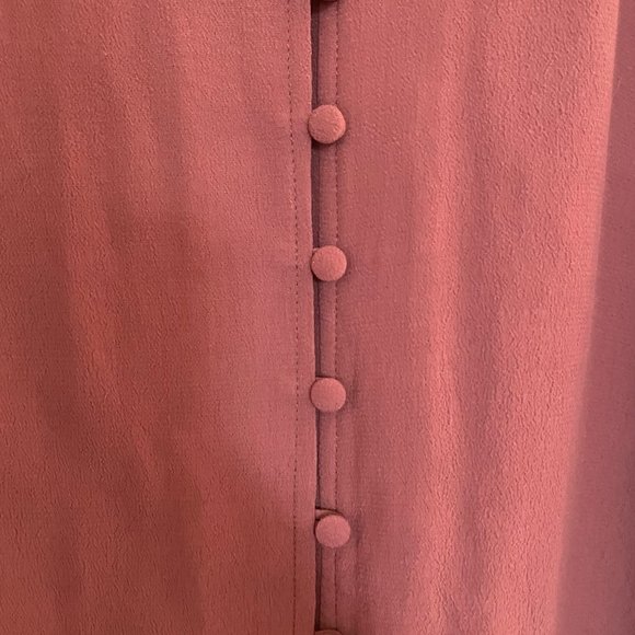 XXS Madewell Button Front V Neck Shift Dress - Picture 7 of 8